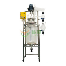50L Manufacturer  Direct Selling double layers jacketed glass reactor for  Lab equipment vacuum stirring